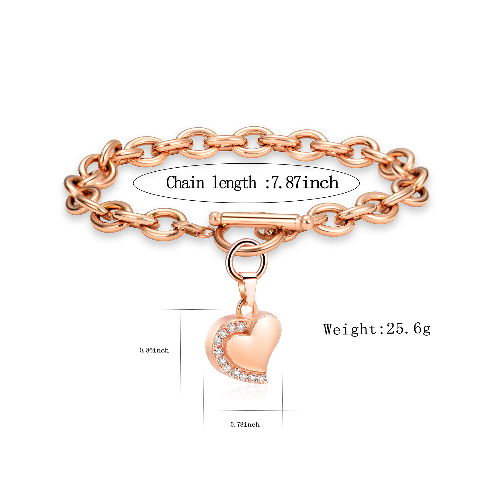 Crystal Heart Urn Bracelet for Ashes Cremation Bracelet F/ Ashes Keepsake Holder - Picture 36 of 44