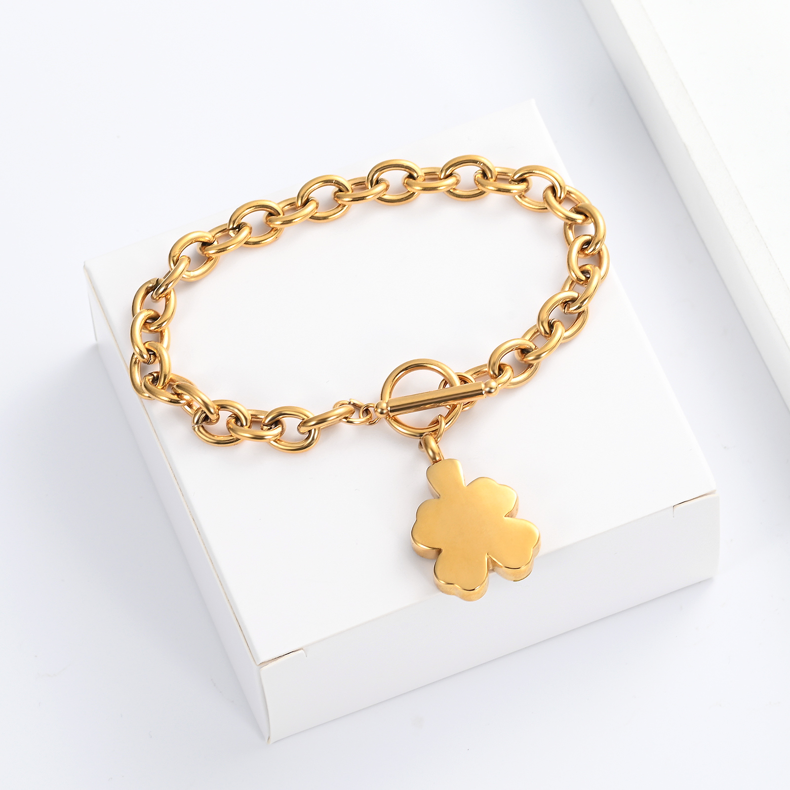 Lucky Clover Urn Bracelet F/ Ashes Women Men Adjustable Memorial Keepsake Bangle