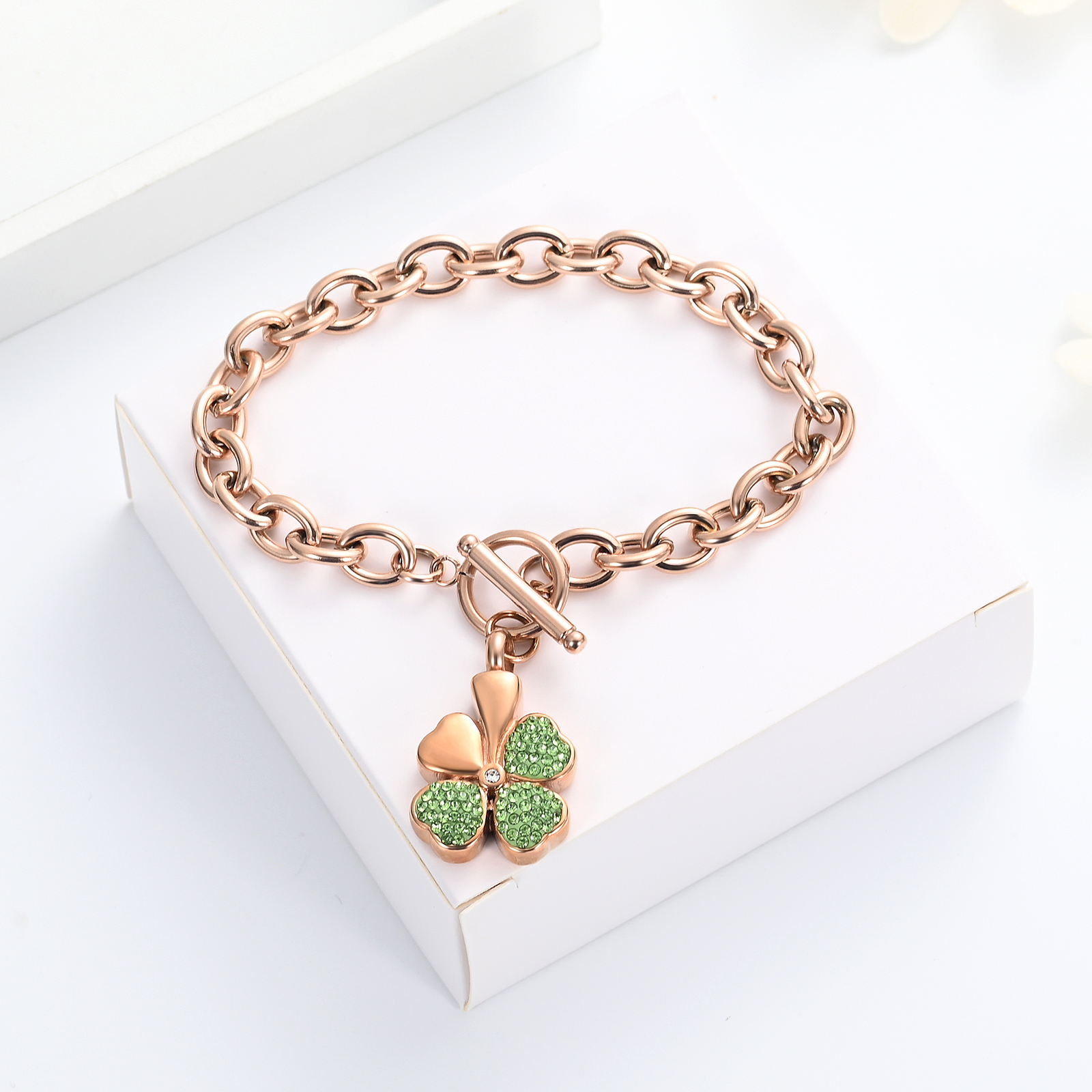 Lucky Clover Urn Bracelet F/ Ashes Women Men Adjustable Memorial Keepsake Bangle