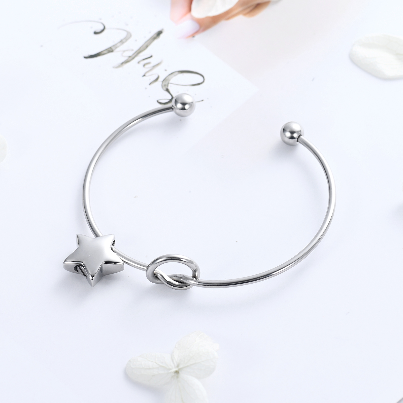 Urn Bracelet for Ashes Star/Padlock Cremation Ash Bracelet Openable Cuff Bangle