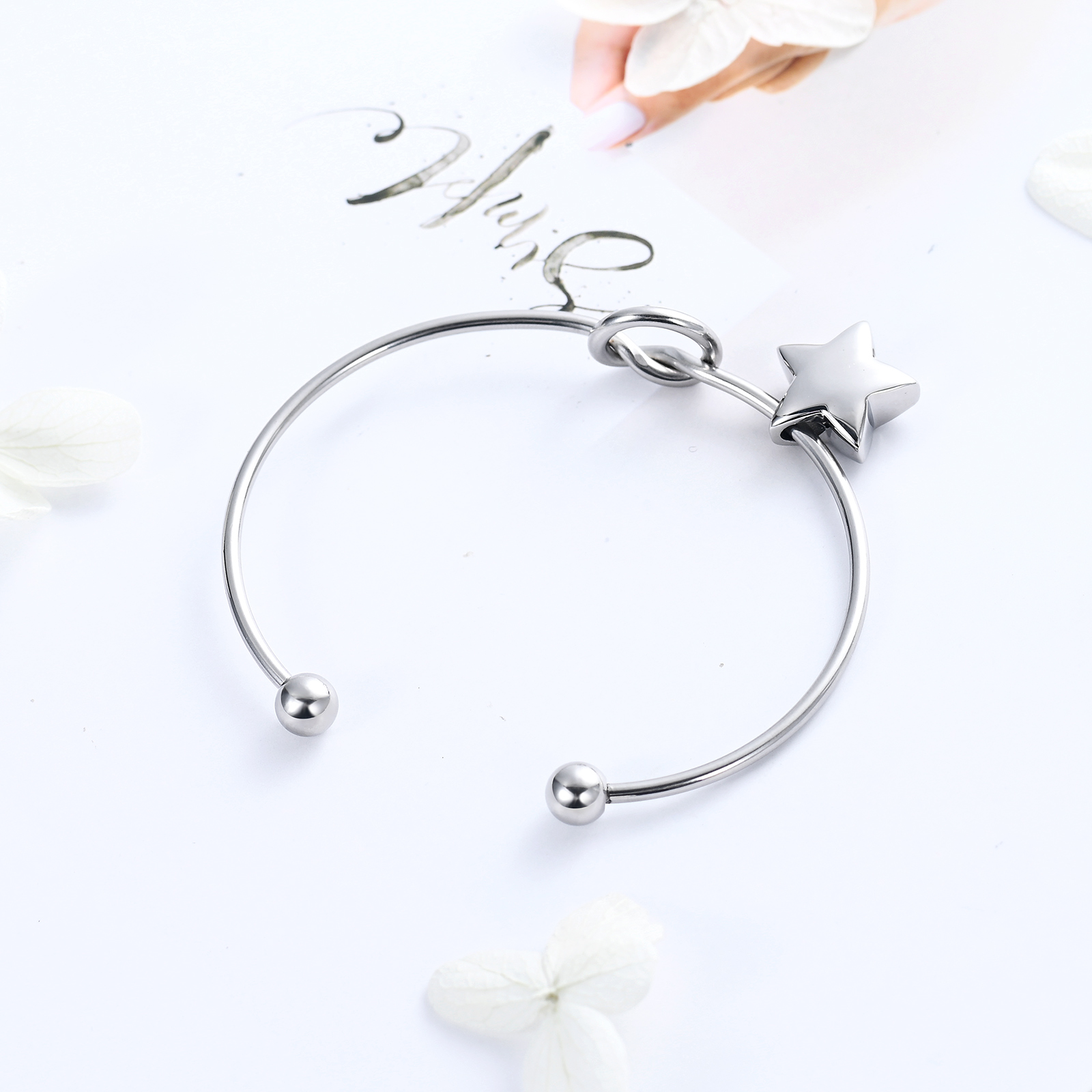 Urn Bracelet for Ashes Star/Padlock Cremation Ash Bracelet Openable Cuff Bangle