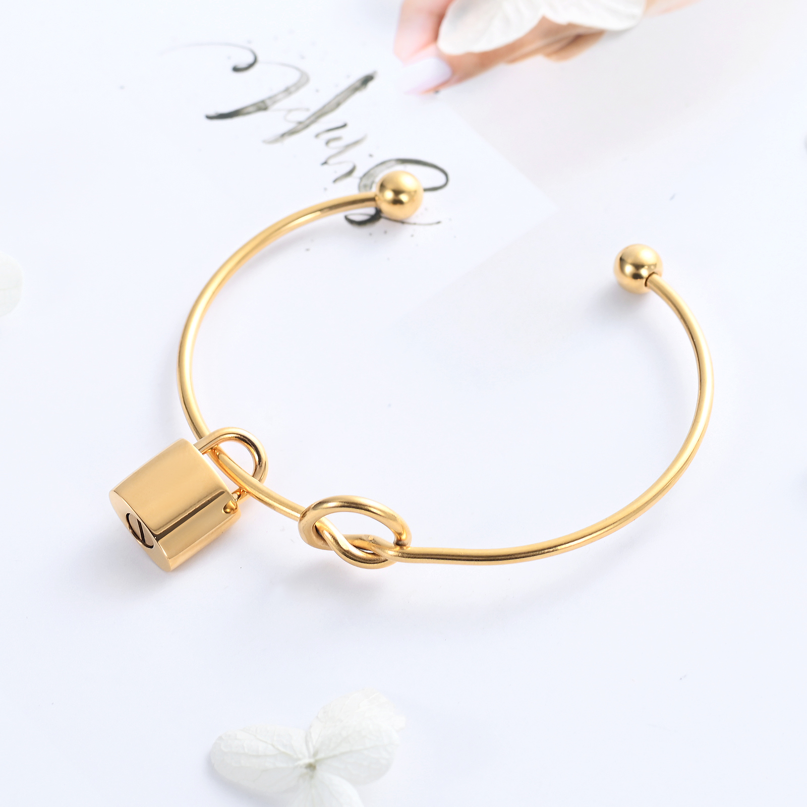 Urn Bracelet for Ashes Star/Padlock Cremation Ash Bracelet Openable Cuff Bangle