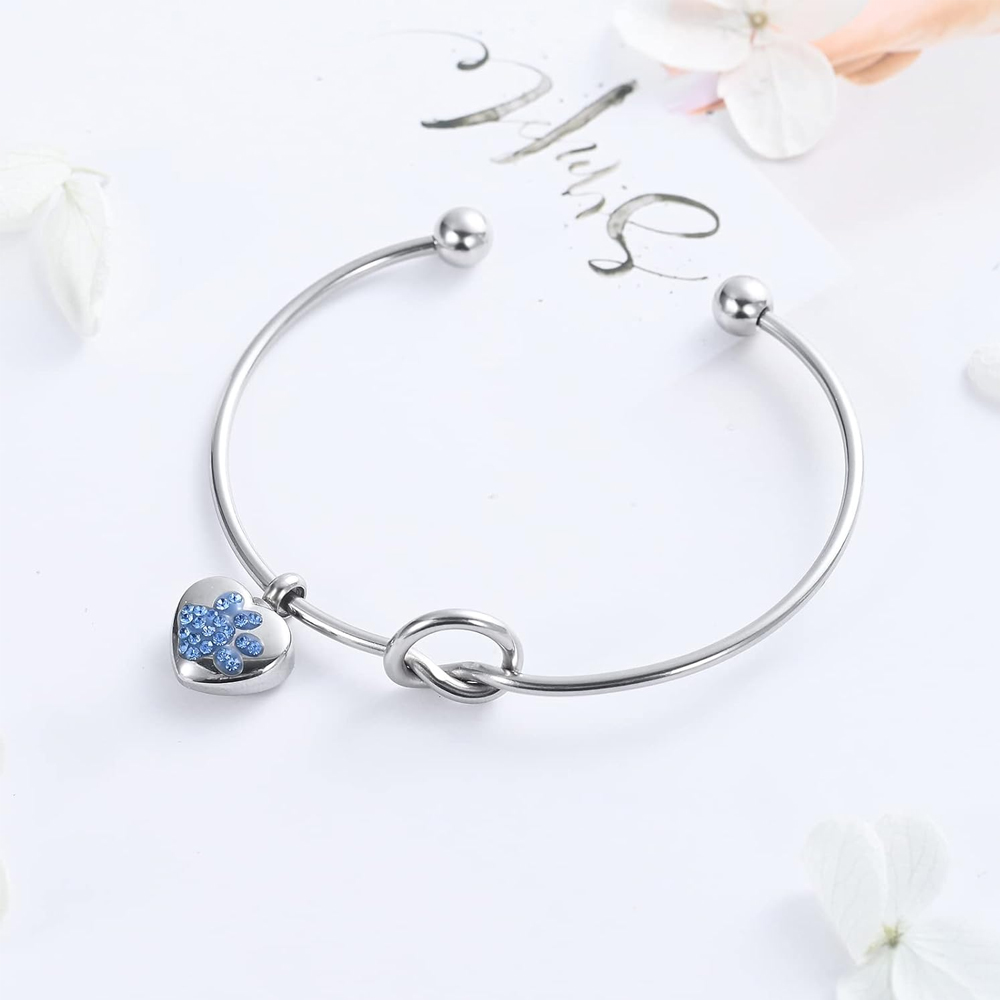 Heart Cremation Jewelry Urn Bracelet for Ashes Openable Cuff Bangle Ash Keepsake