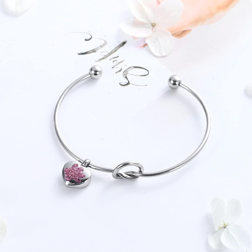 Heart Cremation Jewelry Urn Bracelet for Ashes Openable Cuff Bangle Ash Keepsake