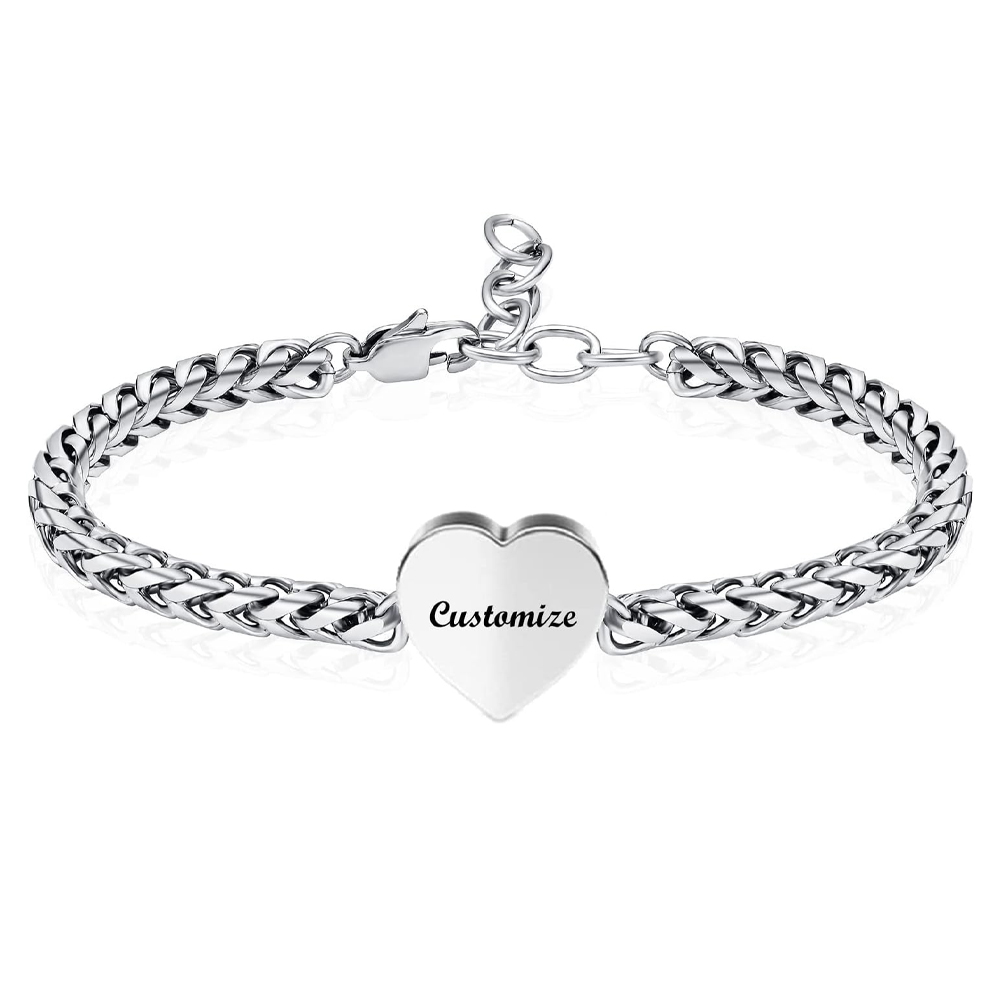 Heart Cremation Memorial Urn Bracelet for Ashes Women Adjustable Keepsake Bangle