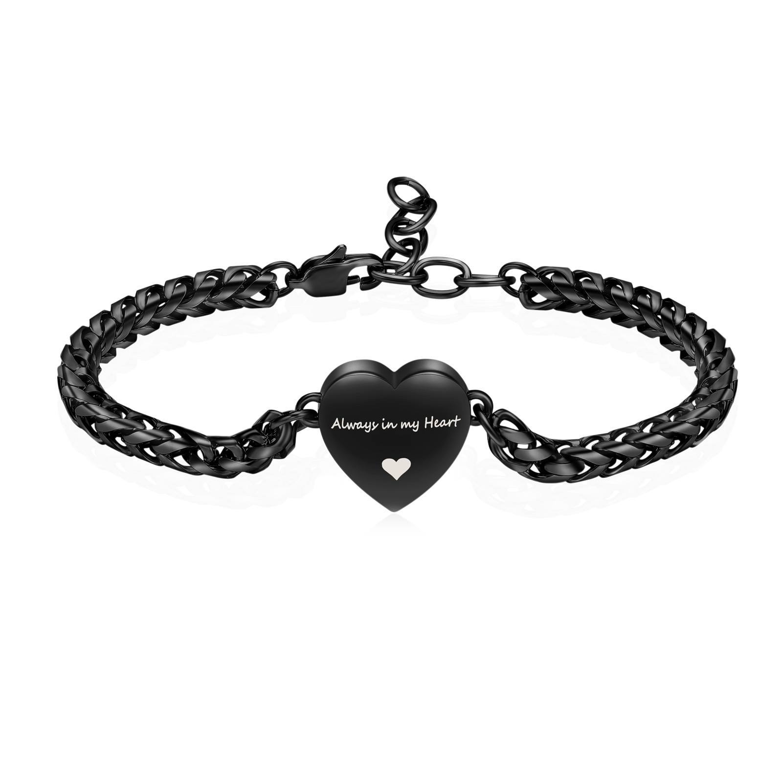 Heart Cremation Memorial Urn Bracelet for Ashes Women Adjustable Keepsake Bangle