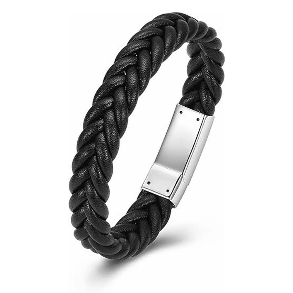 Cremation Urn Bracelet for Ashes for Men Handmade Braided Leather Wristband Gift - Picture 13 of 39