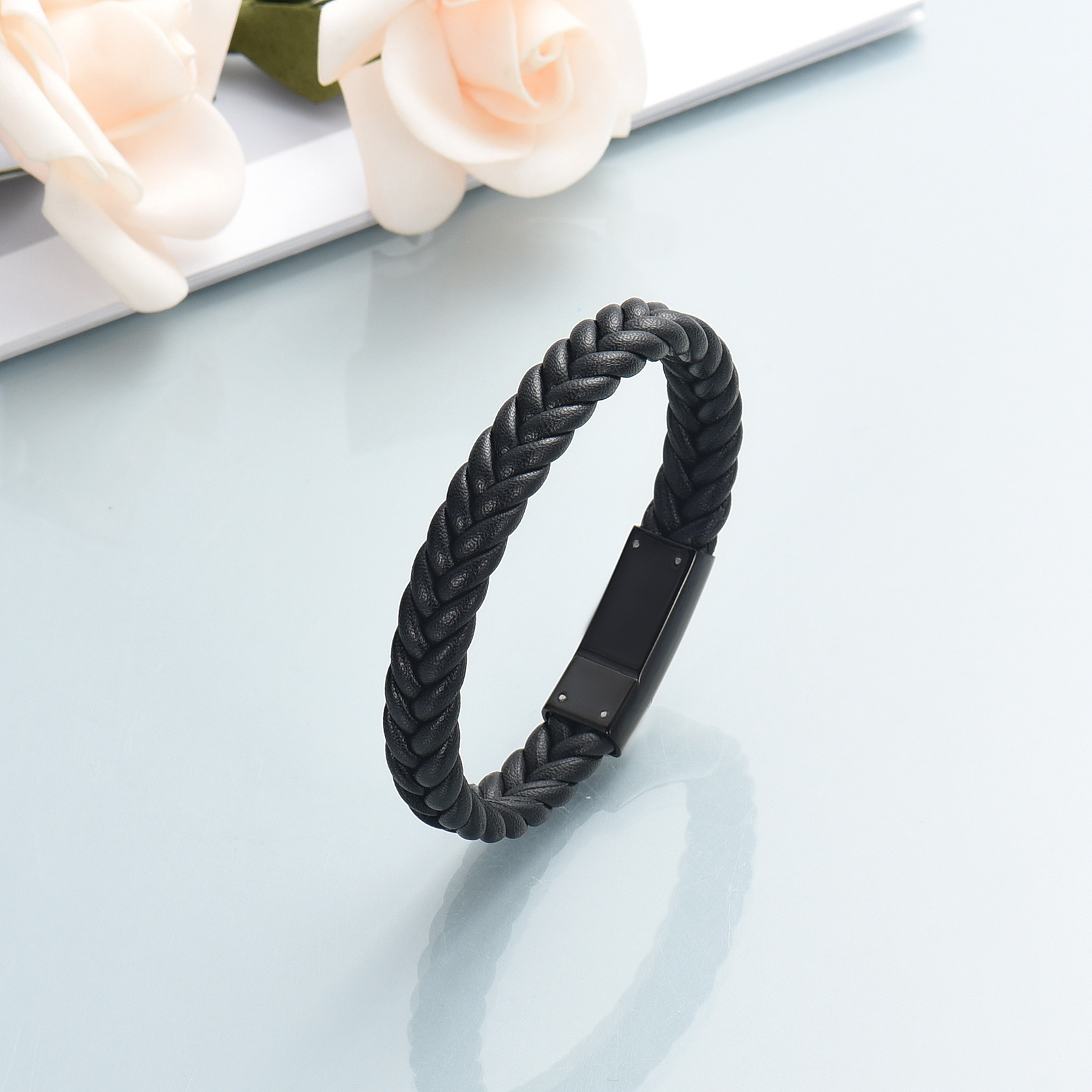 Cremation Urn Bracelet for Ashes for Men Handmade Braided Leather Wristband Gift - Picture 35 of 39