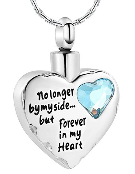 Hurt Heart Memorial Urn Necklace for Ashe Keepsake Cremation Urn Jewellery Charm - Picture 4 of 10
