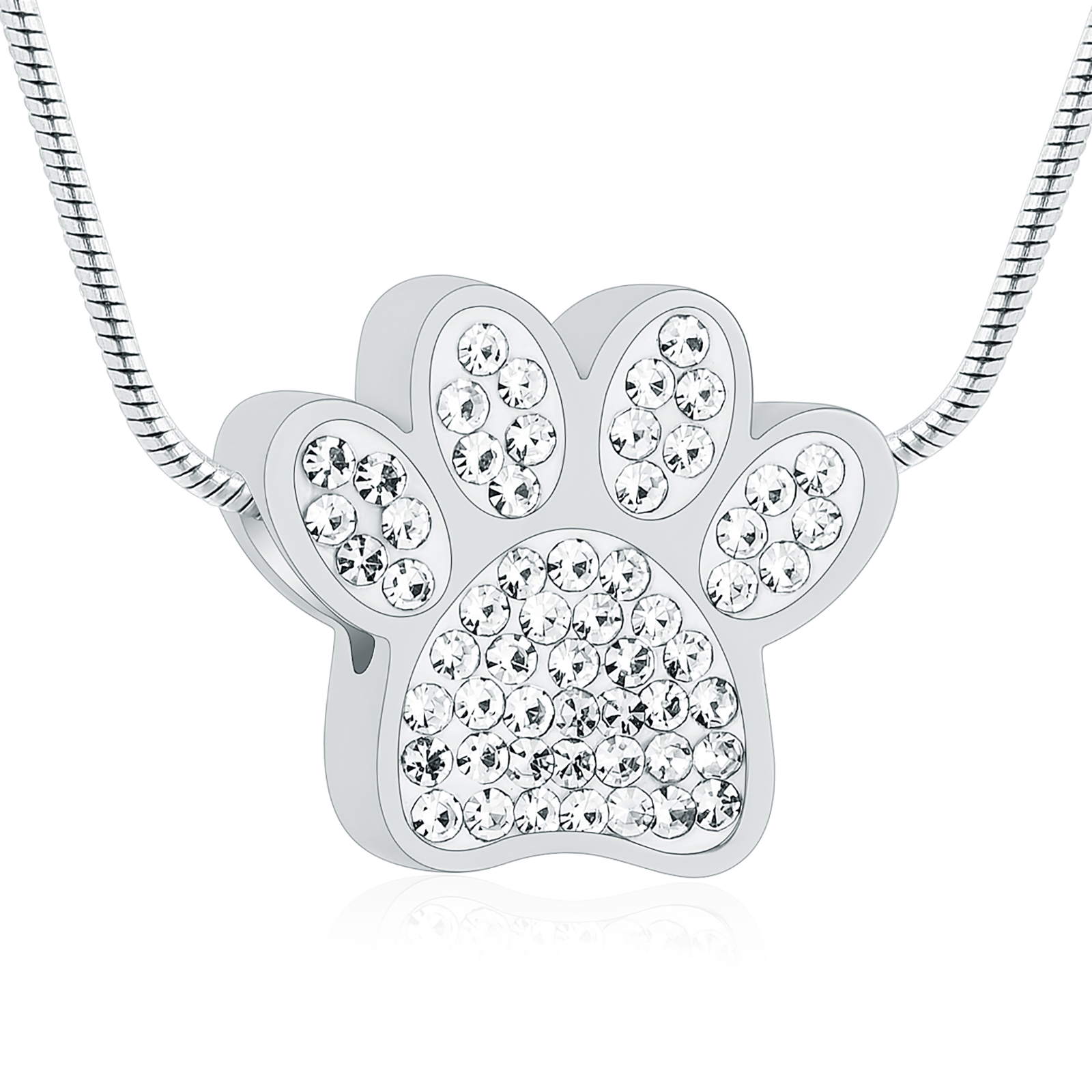 Paw Print Urn Necklace for Ashes Cremation Jewelry for Pet/dog’s/cat’s Pendant