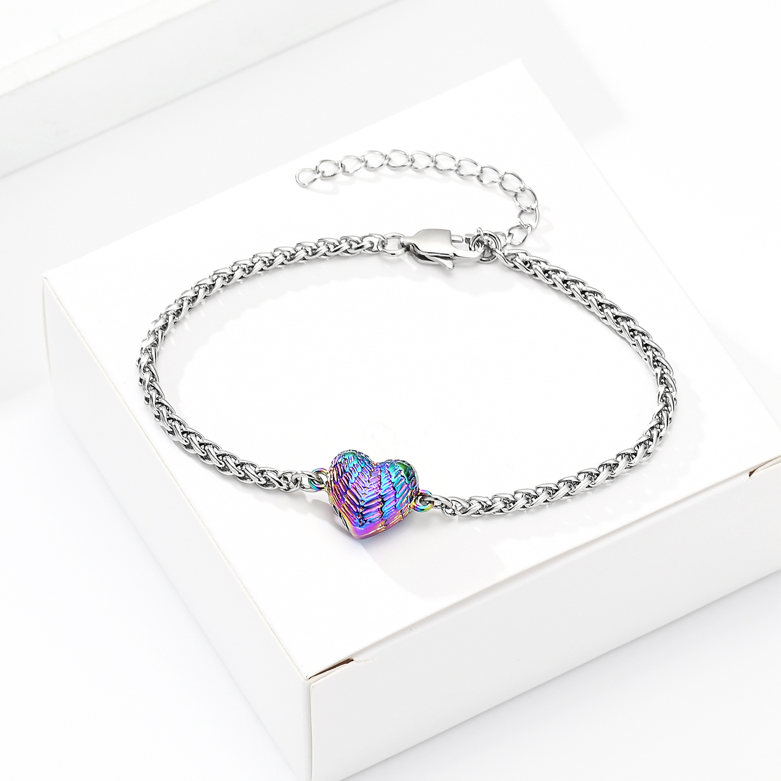 Heart Urn Bracelet for Ashes Adjustable Bangle Cremation Bangle Memorial Jewelry - Picture 30 of 32