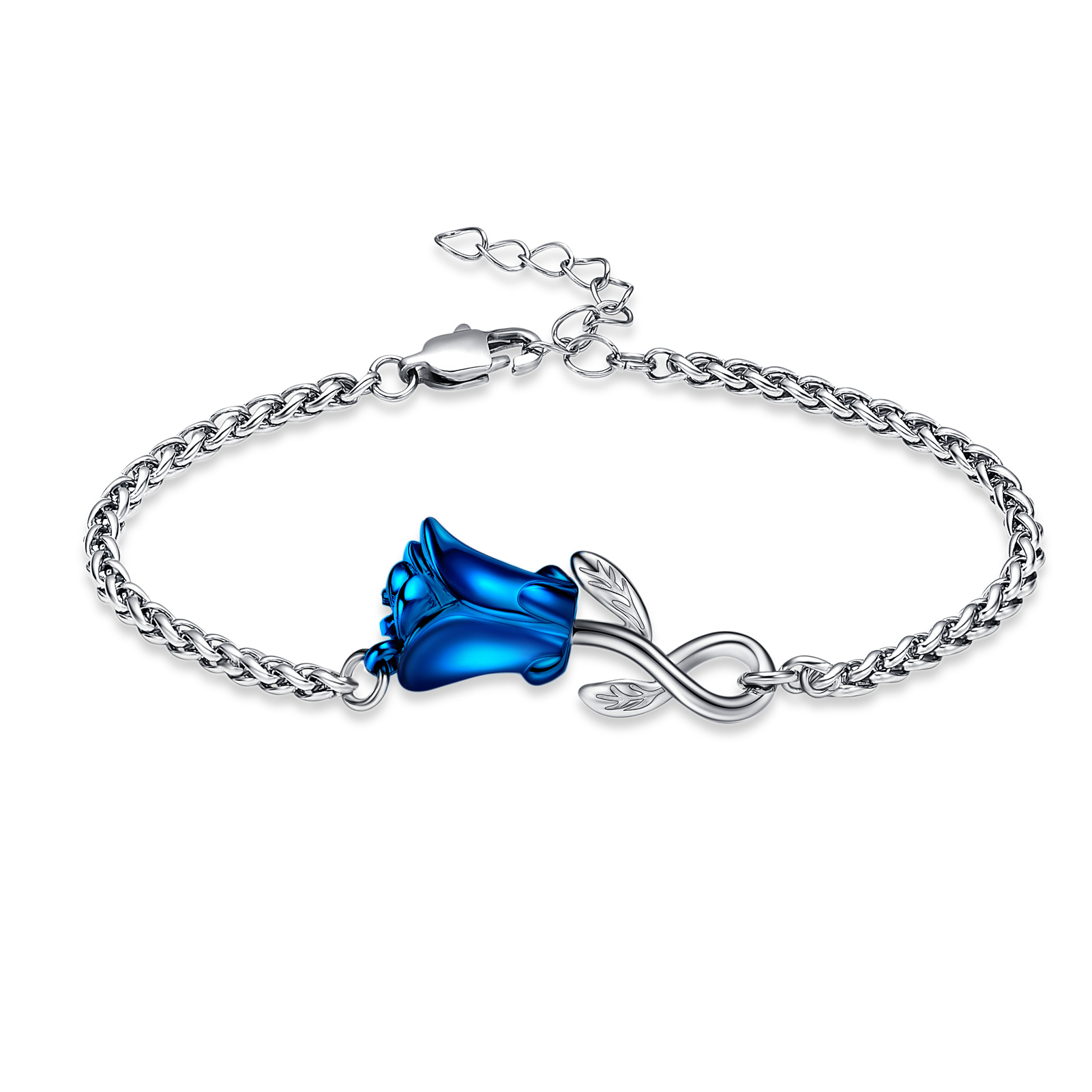 Rose Flower Urn Bracelet for Ashes for Women Stainless Steel Cremation Keepsake - Picture 36 of 53