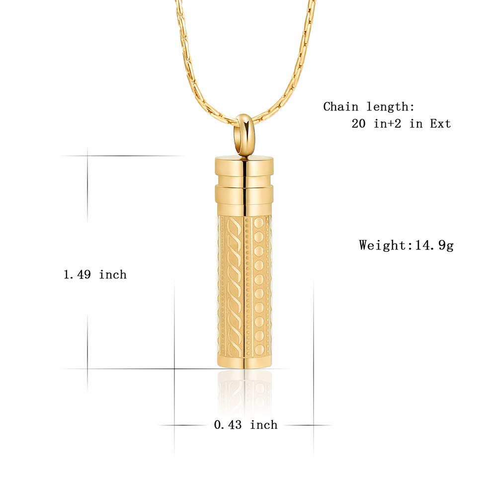 Handlebar Urn Pendant Hollow Memory Necklace for Cremation Ashes Holder Jewelry - Picture 8 of 26