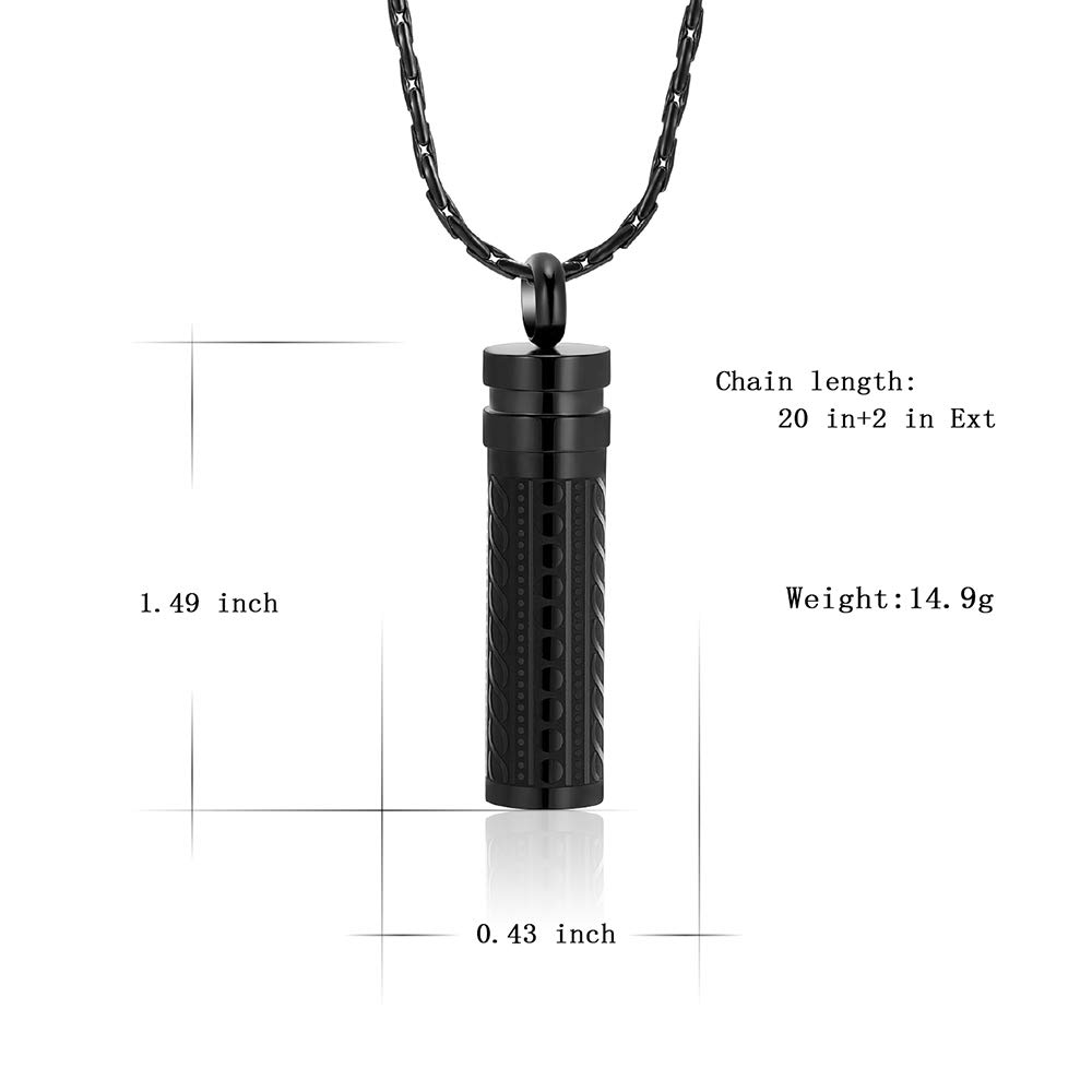 Handlebar Urn Pendant Hollow Memory Necklace for Cremation Ashes Holder Jewelry - Picture 18 of 26