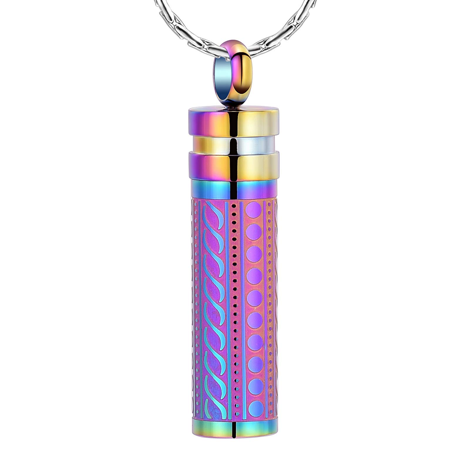 Handlebar Urn Pendant Hollow Memory Necklace for Cremation Ashes Holder Jewelry - Picture 23 of 26