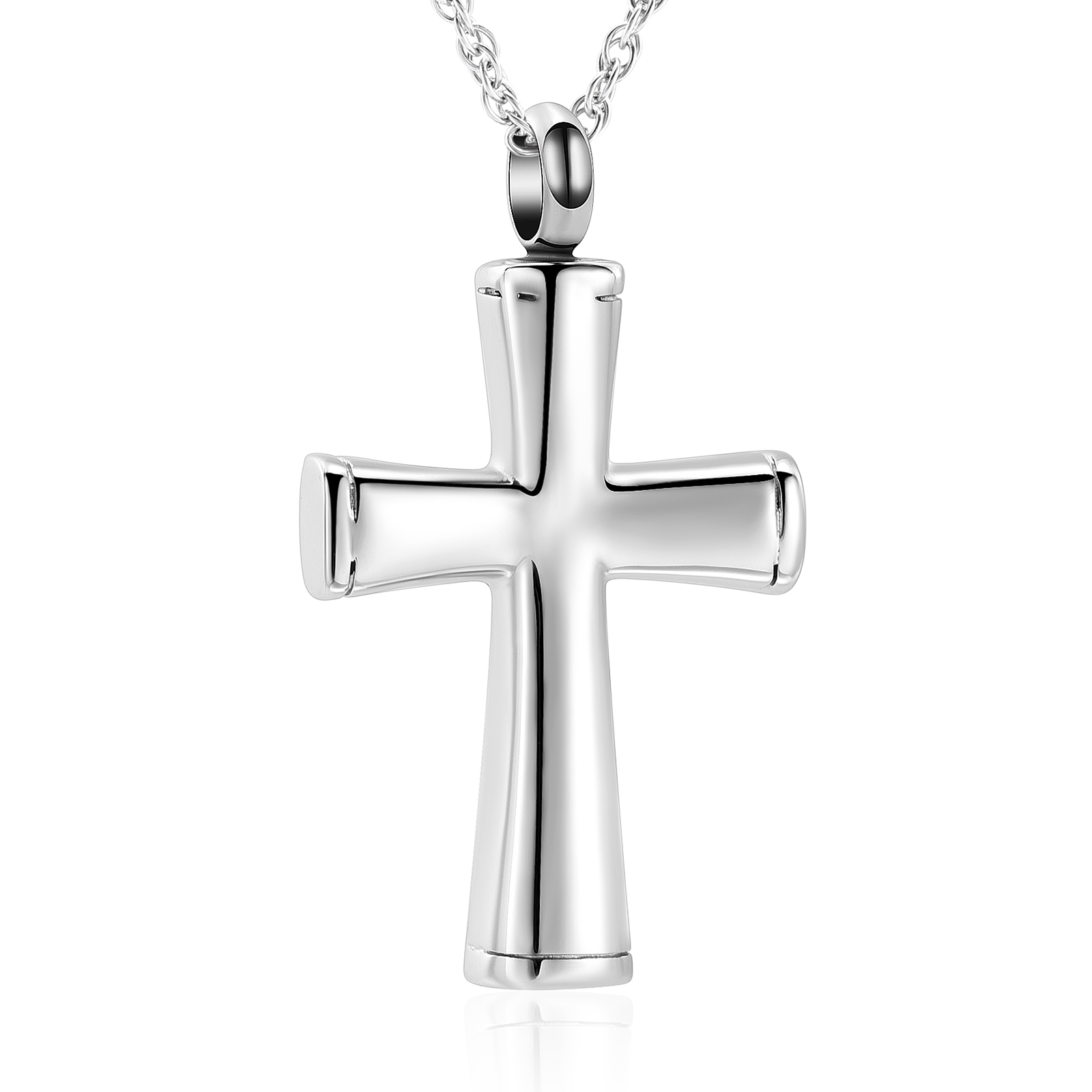 Cremation Cross Necklace for Ashes Stainless Steel Cross Urn Necklace Ash Holder