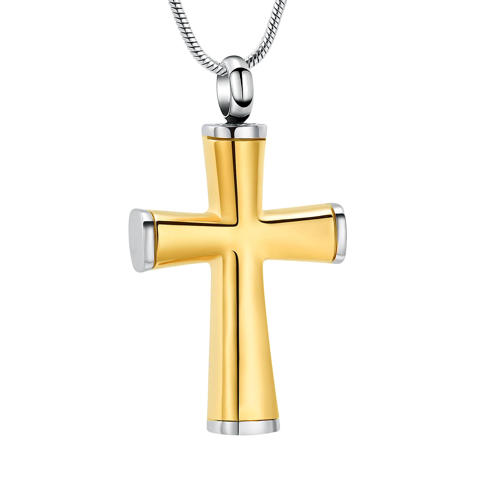 Cremation Cross Necklace for Ashes Stainless Steel Cross Urn Necklace Ash Holder