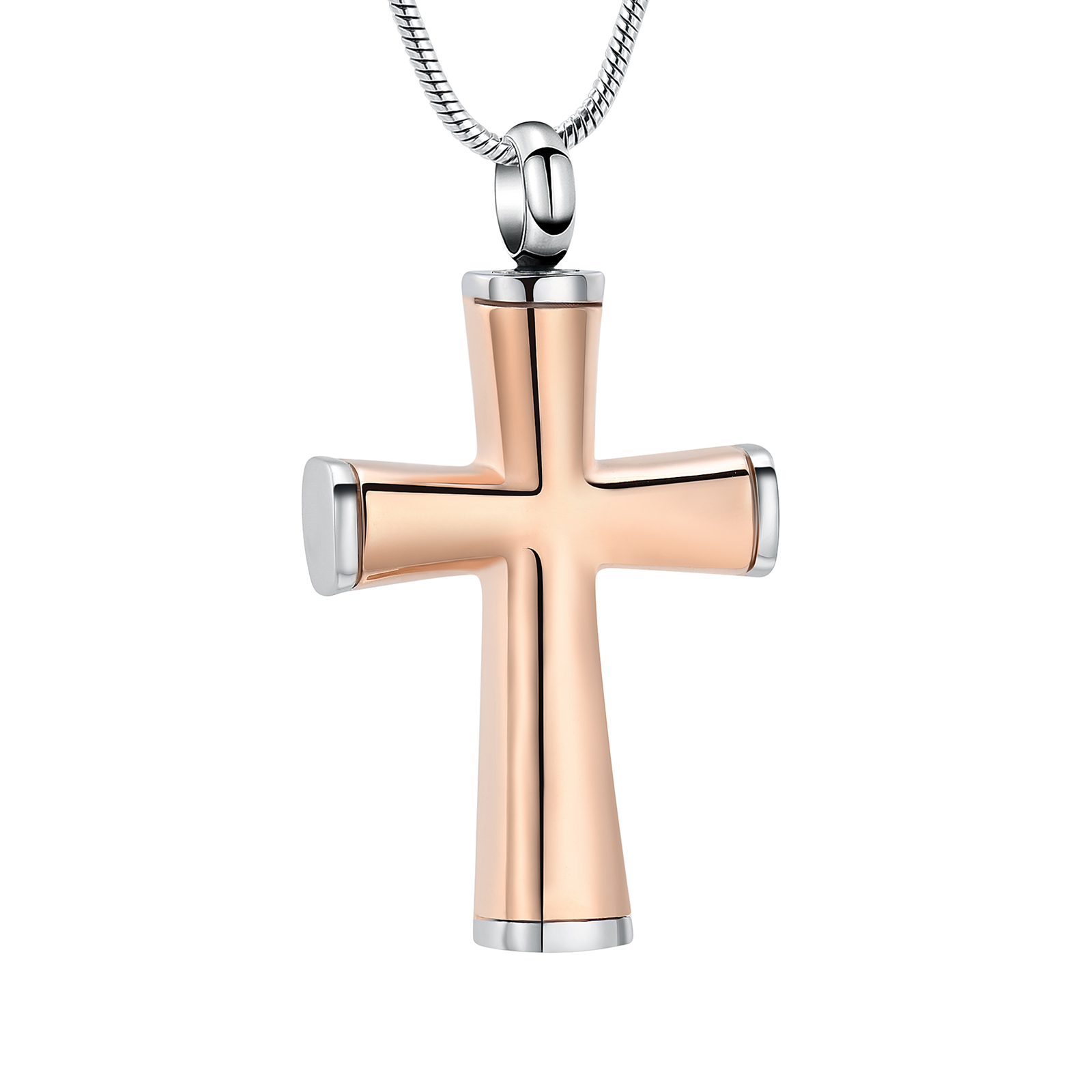 Cremation Cross Necklace for Ashes Stainless Steel Cross Urn Necklace Ash Holder