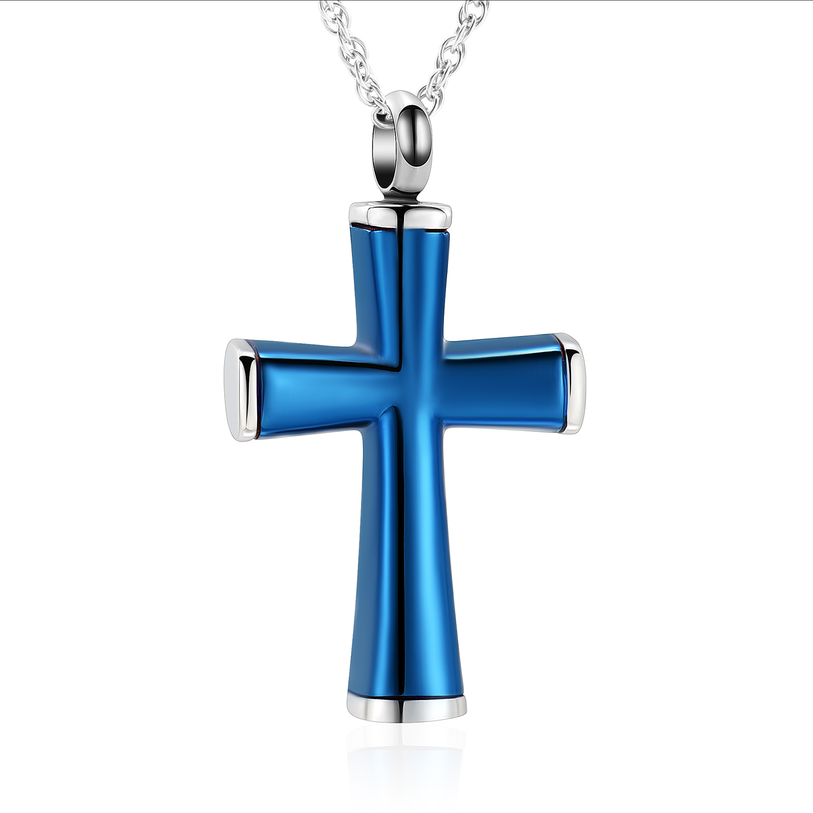 Cremation Cross Necklace for Ashes Stainless Steel Cross Urn Necklace Ash Holder