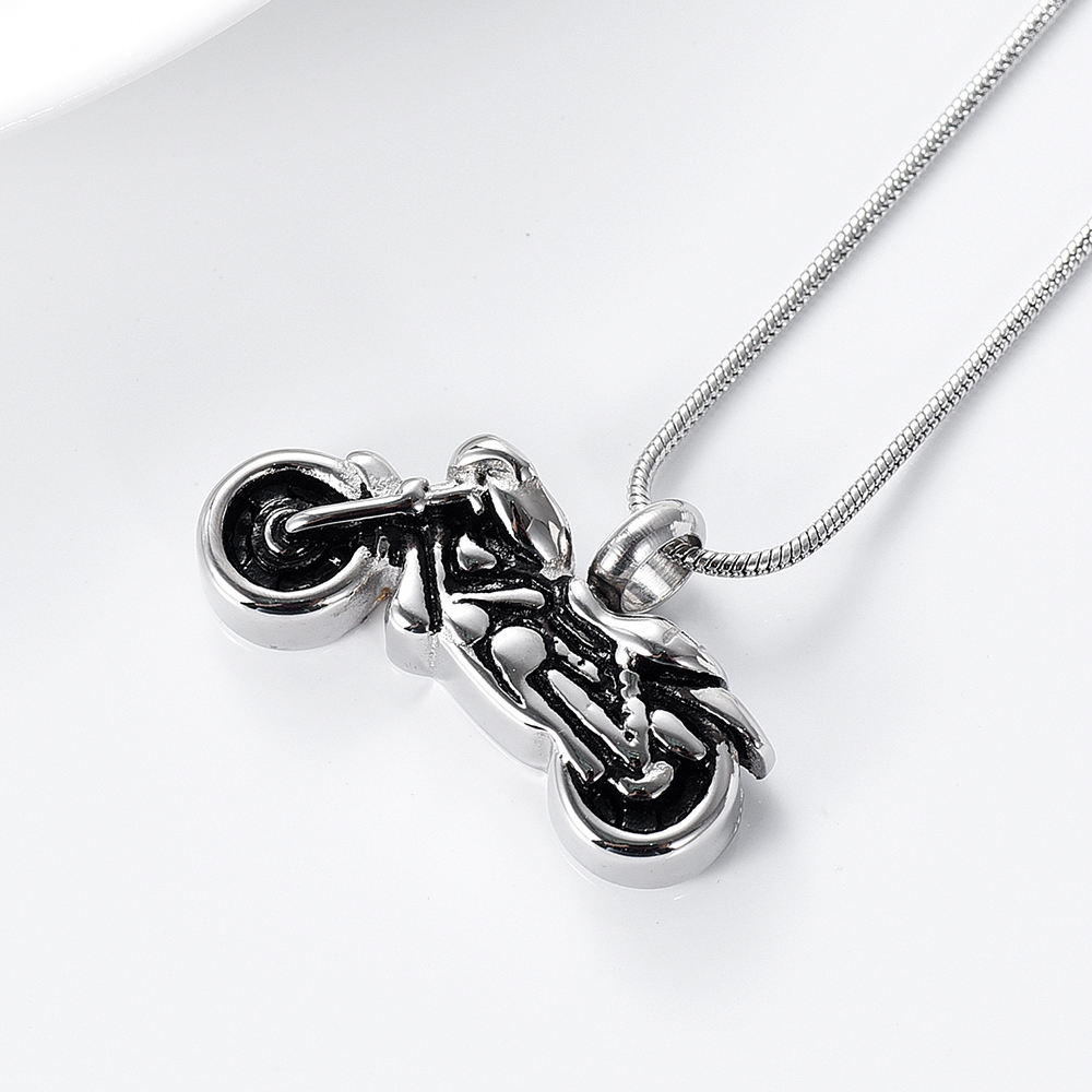 Motorcycle Urn Necklace Cremation Jewelry for Ashes Motorbike Necklace Pendent - Picture 17 of 33