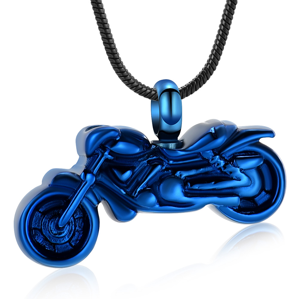 Motorcycle Urn Necklace Cremation Jewelry for Ashes Motorbike Necklace Pendent - Picture 21 of 33