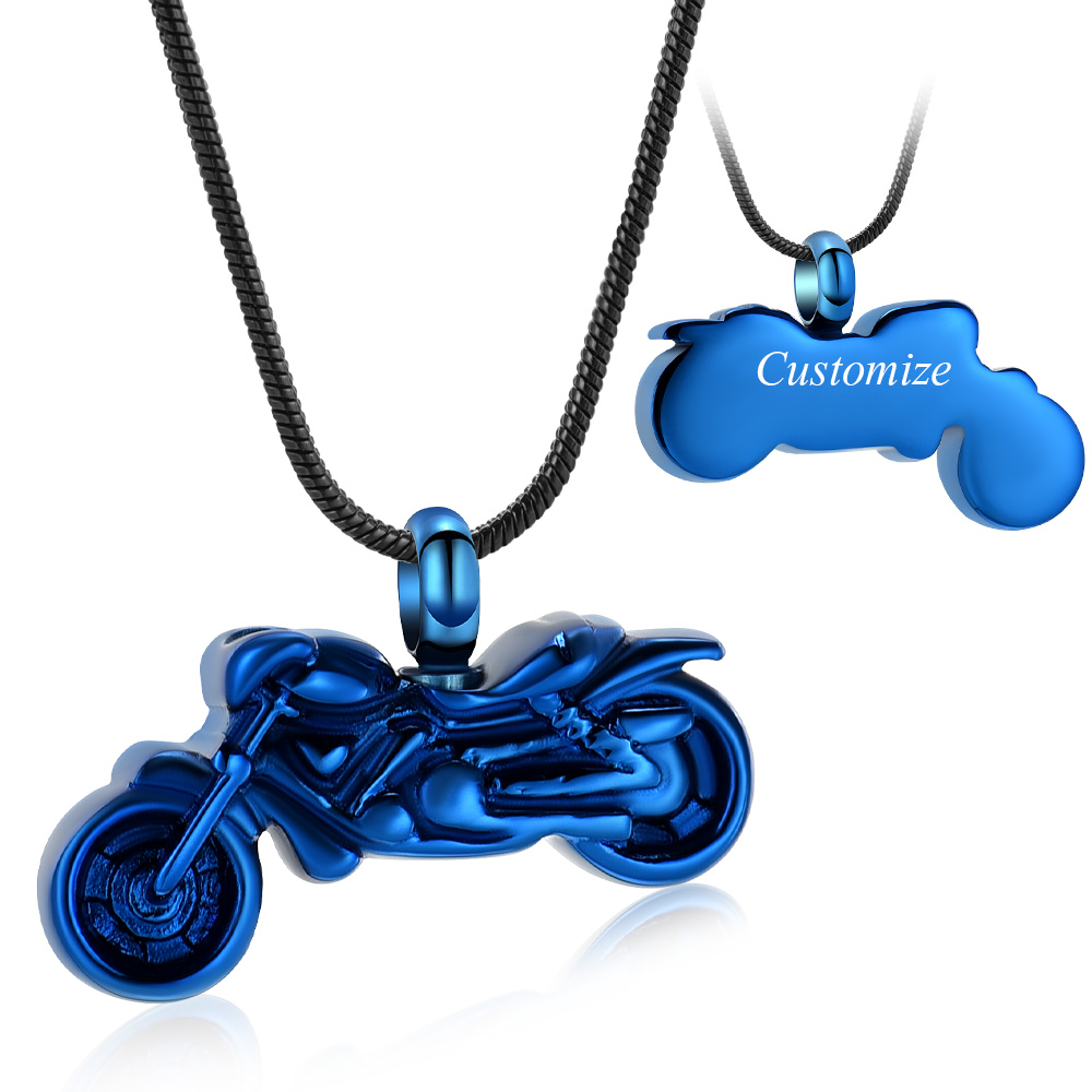Motorcycle Urn Necklace Cremation Jewelry for Ashes Motorbike Necklace Pendent - Picture 27 of 33