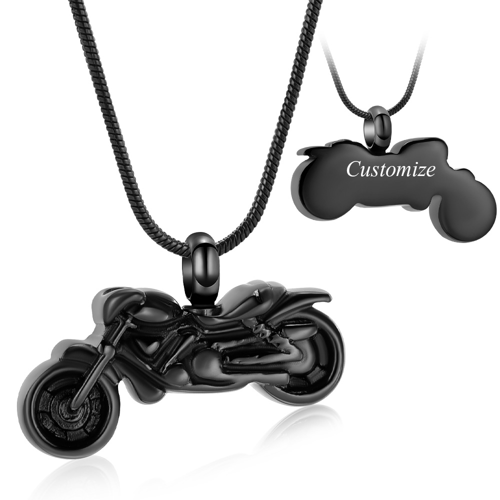 Motorcycle Urn Necklace Cremation Jewelry for Ashes Motorbike Necklace Pendent - Picture 26 of 33