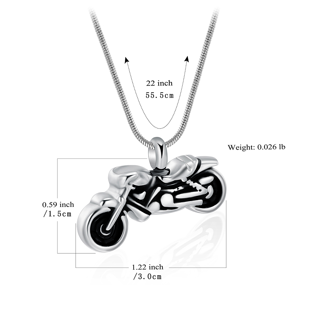 Motorcycle Urn Necklace Cremation Jewelry for Ashes Motorbike Necklace Pendent - Picture 28 of 33