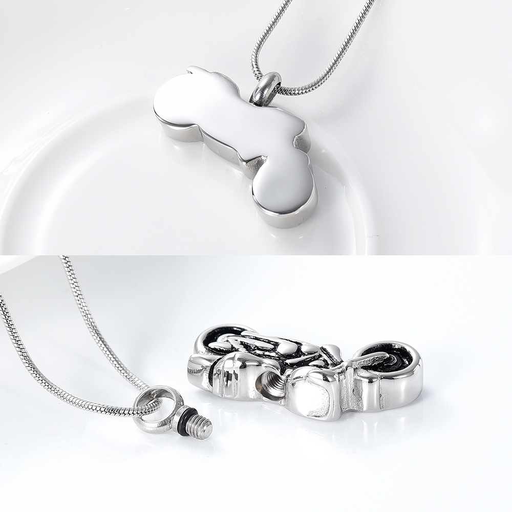 Motorcycle Urn Necklace Cremation Jewelry for Ashes Motorbike Necklace Pendent - Picture 32 of 33