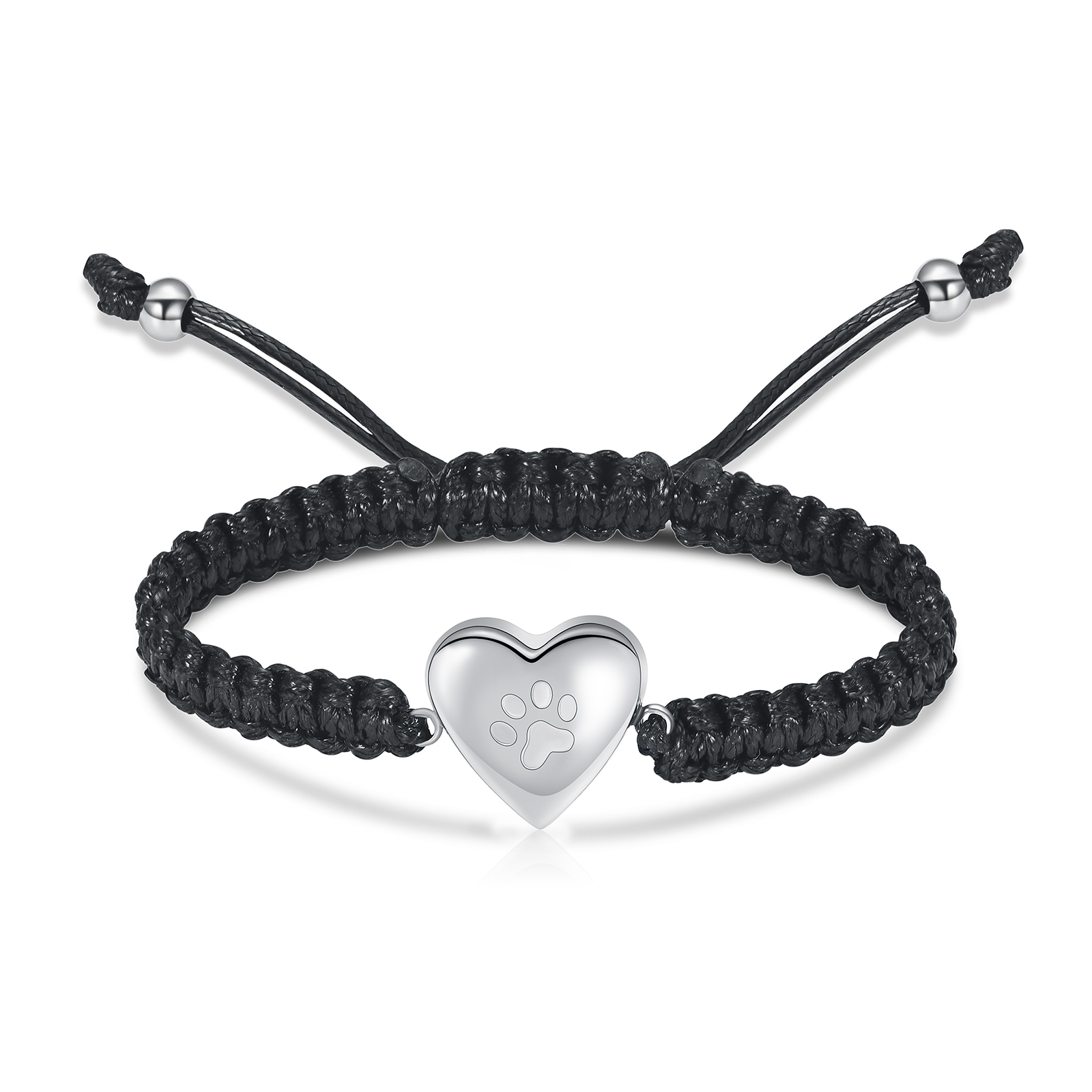 Paw Print Heart Urn Pendant Funeral Urn Bracelet for Ashes Memorial Jewelry Gift - Picture 3 of 15
