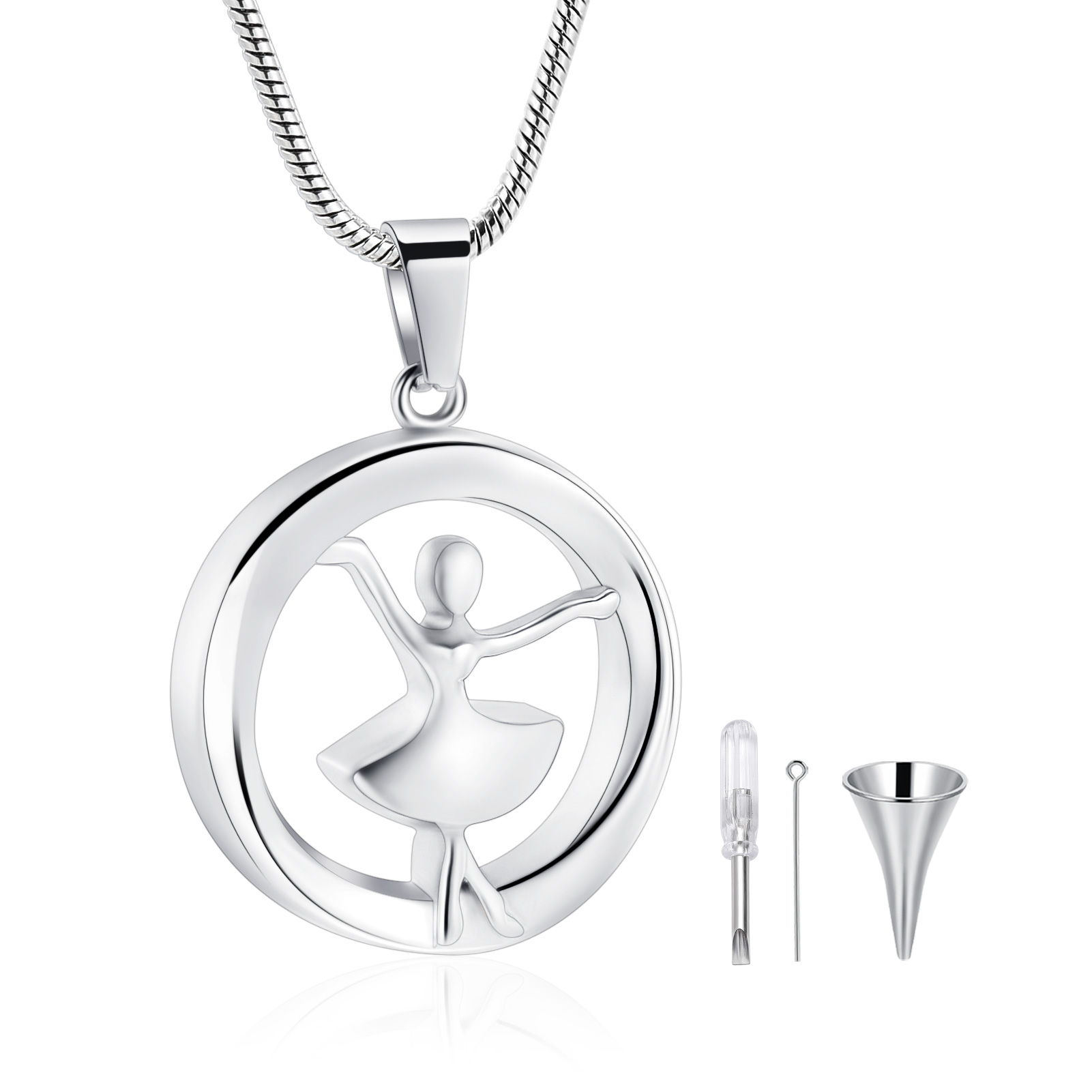 Dancer Urn Necklaces for Ashes – Ballet An Angel Urn Pendan Cremation Necklaces