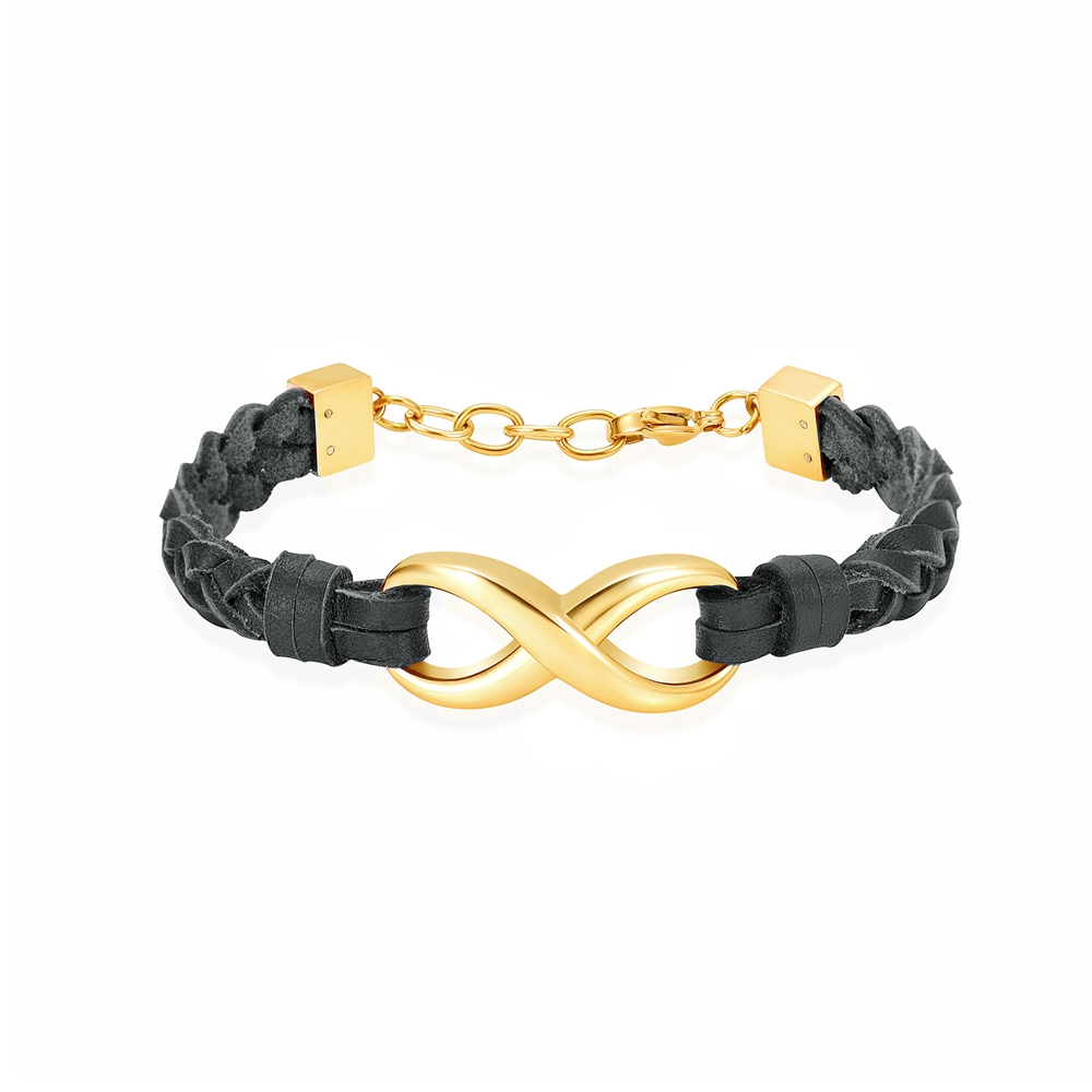 Custom Infinity Locket Cremation Ashe Jewellery Funeral Leather Braided Bracelet - Picture 7 of 25