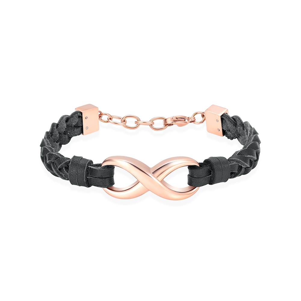 Custom Infinity Locket Cremation Ashe Jewellery Funeral Leather Braided Bracelet - Picture 11 of 25