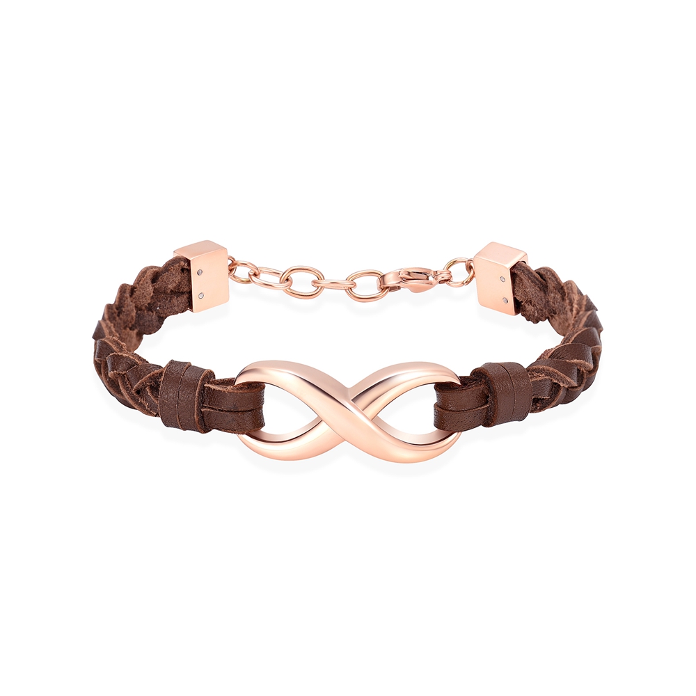 Custom Infinity Locket Cremation Ashe Jewellery Funeral Leather Braided Bracelet - Picture 18 of 25