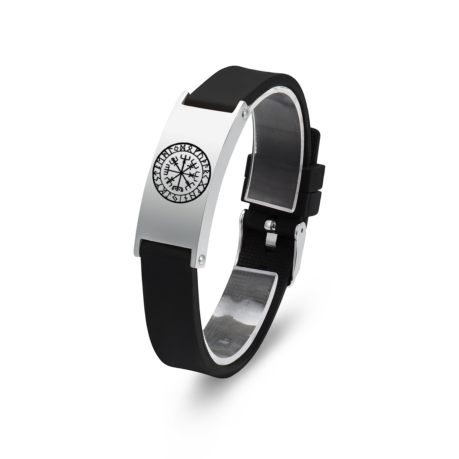 Viking Compass Urn Bracelet for Ashes Memorial Genuine Leather Cube Ashes Bangle - Picture 31 of 48