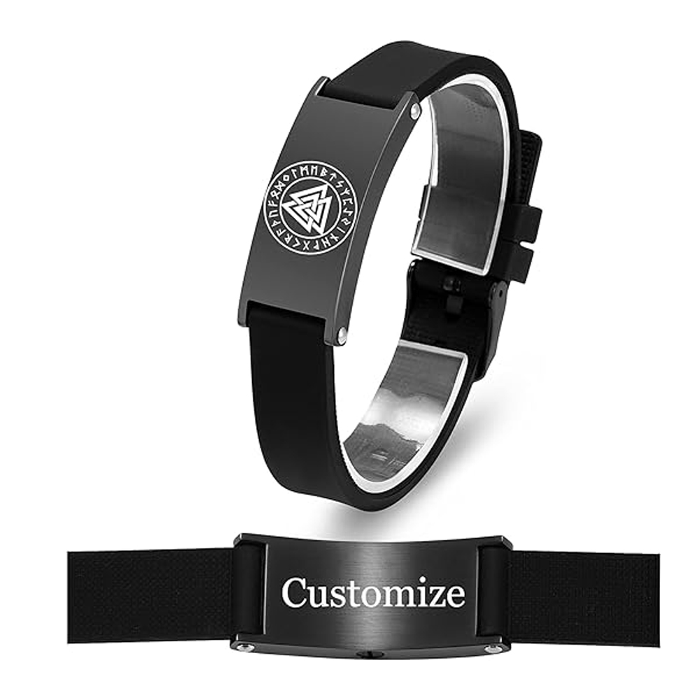 Viking Compass Urn Bracelet for Ashes Memorial Genuine Leather Cube Ashes Bangle - Picture 43 of 48