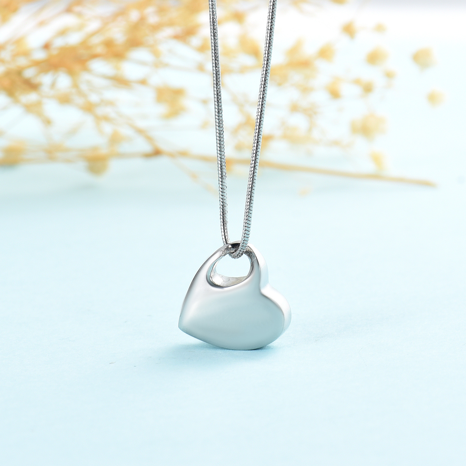 Heart Urn Necklace for Ashes Cremation Jewelry for Dad Mom Brother Ash Necklace - Picture 22 of 23