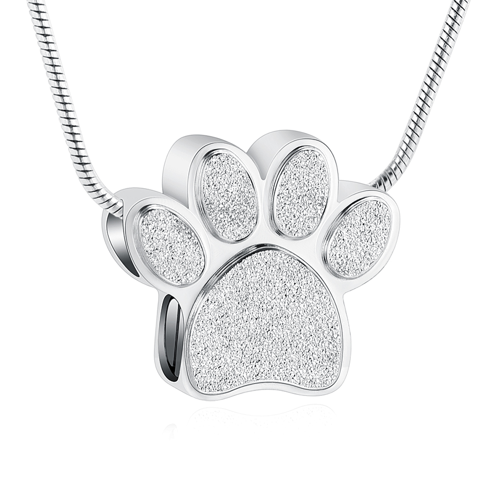 Paw Print Urn Necklace for Ashes Cremation Jewelry Urn Necklace Keepsake Jewelry - Picture 13 of 35