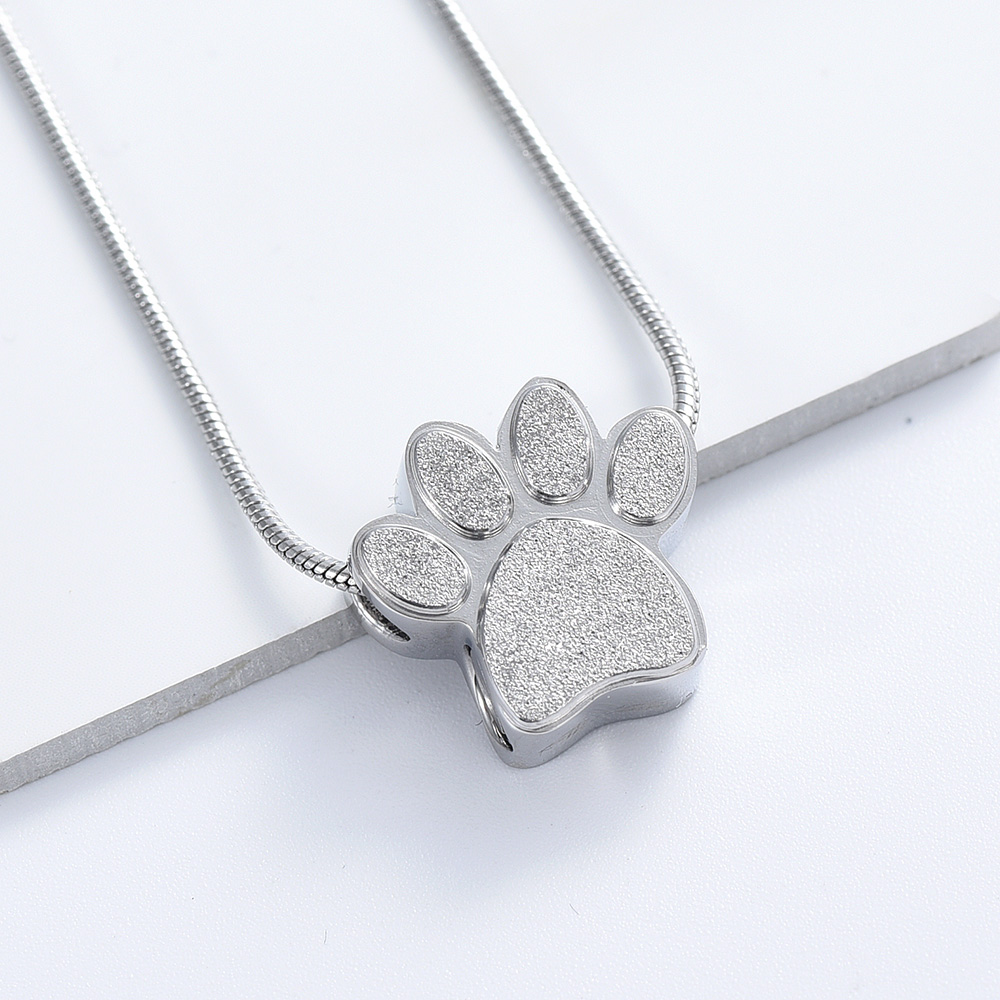 Paw Print Urn Necklace for Ashes Cremation Jewelry Urn Necklace Keepsake Jewelry - Picture 16 of 35