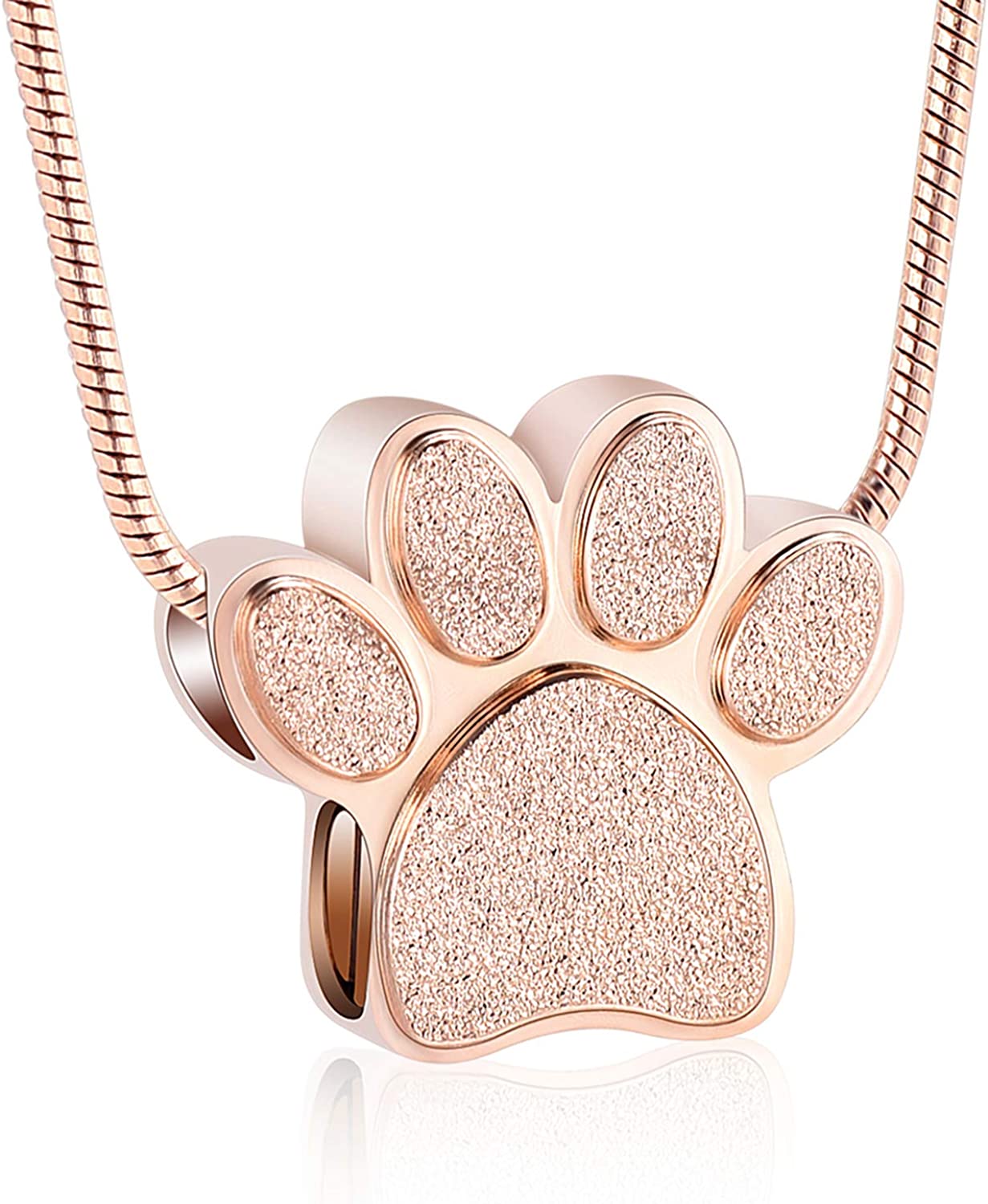 Paw Print Urn Necklace for Ashes Cremation Jewelry Urn Necklace Keepsake Jewelry - Picture 29 of 35