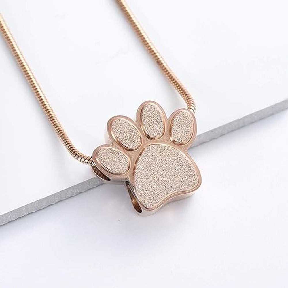 Paw Print Urn Necklace for Ashes Cremation Jewelry Urn Necklace Keepsake Jewelry - Picture 33 of 35