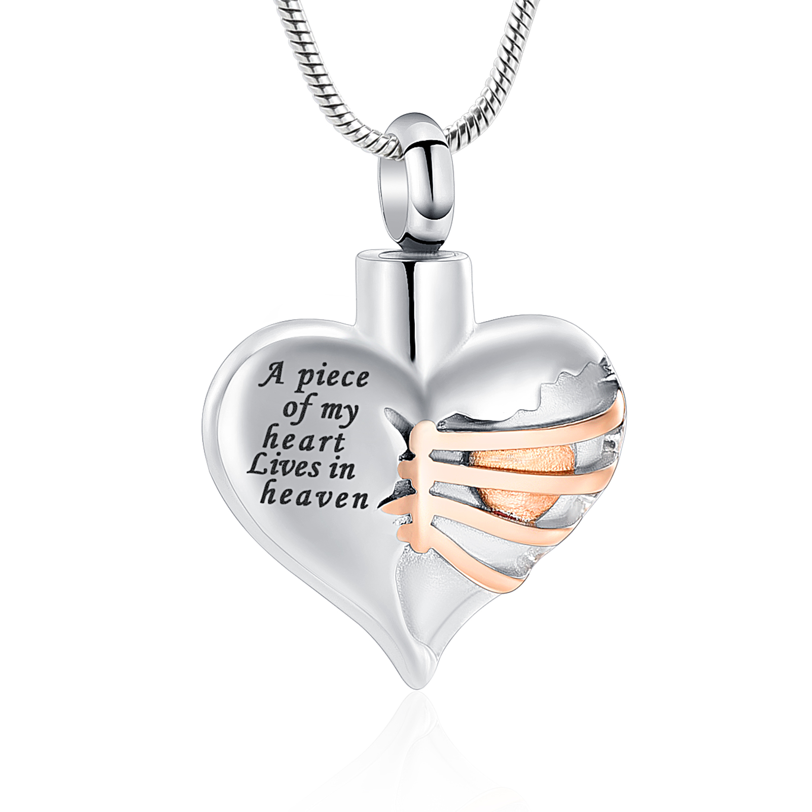 Heart Urn Pendant Cremation Jewelry Memory Necklace Ashe Holder Memorial Jewelry