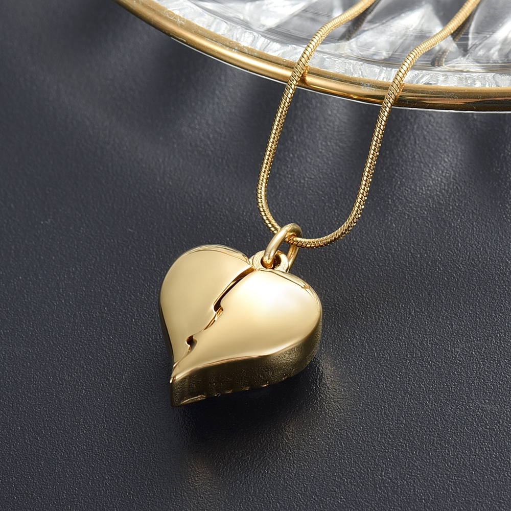 Angel Wing Heart Urn Necklace for Ashes Memorial Keepsake Pendant for Mum / Dad - Picture 37 of 39