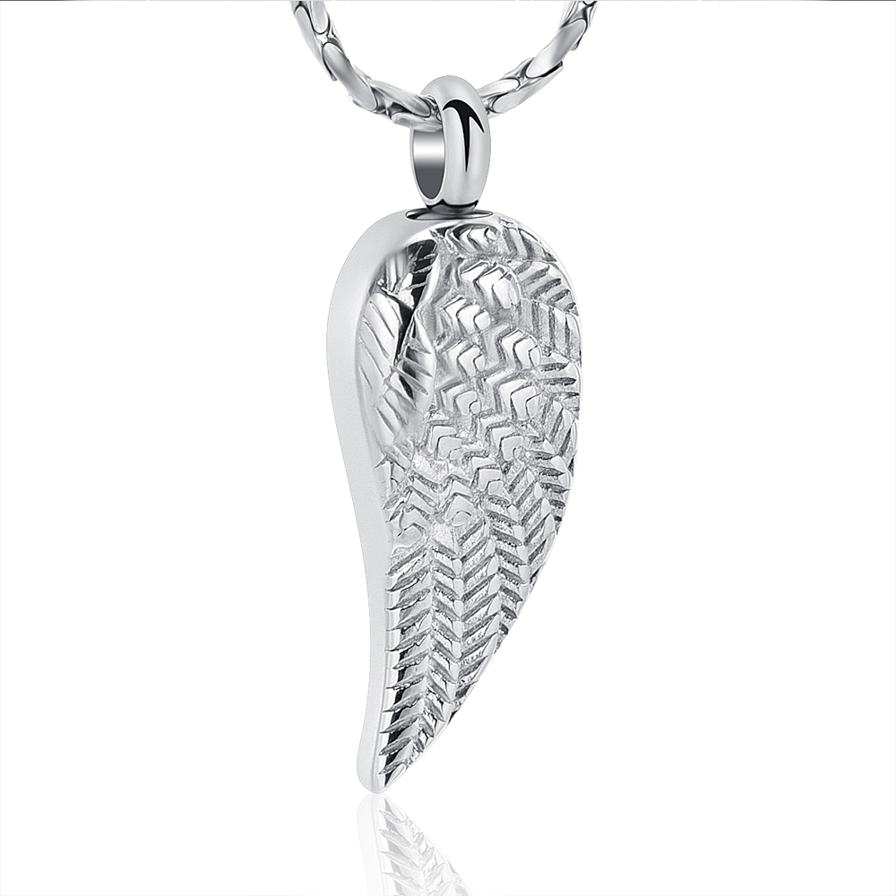 Angel Wing Urn Necklace for Ashes for Women Men Urn Cremation Pendant Necklace