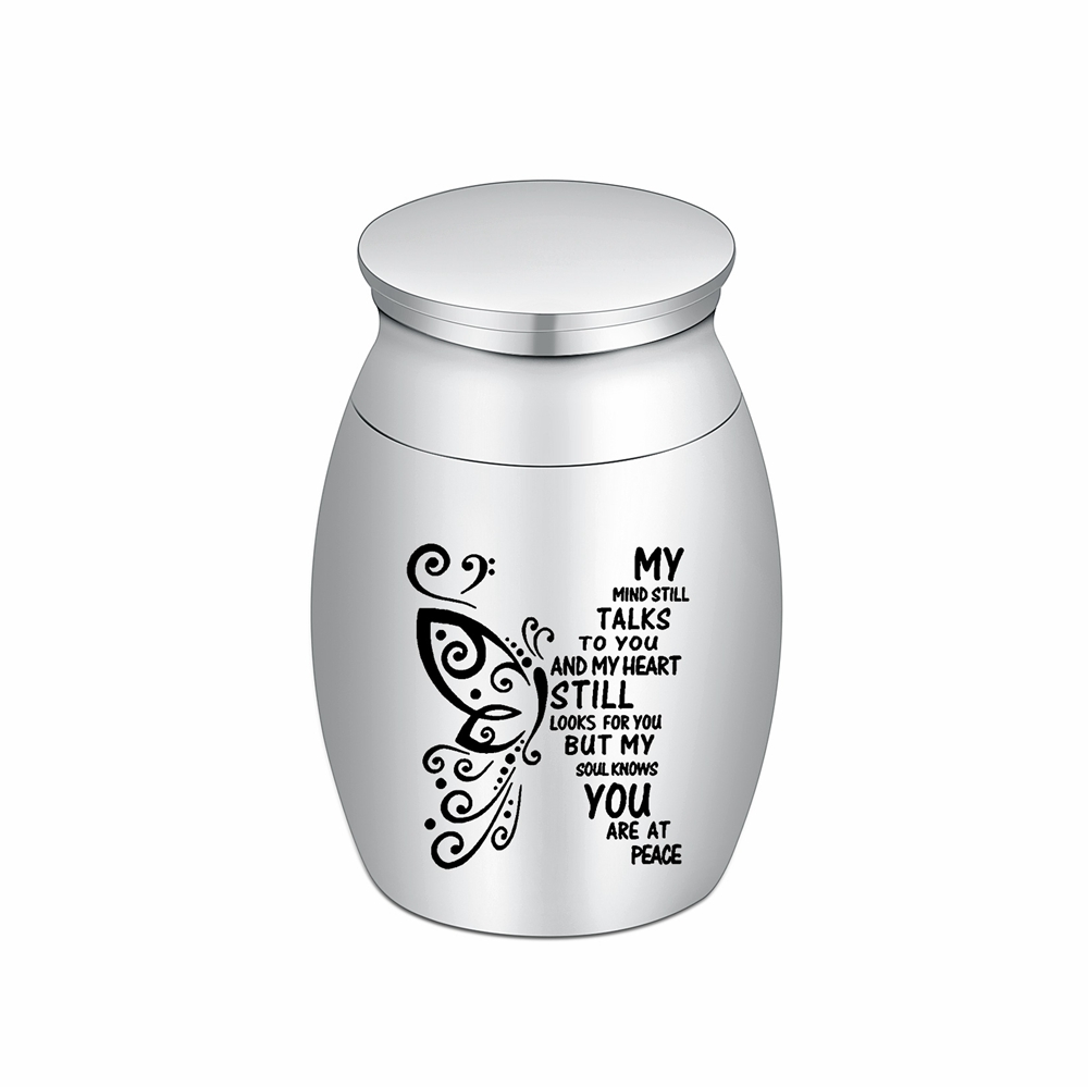 1.57 Inches Small Keepsake Urn for Human Ashes Butterfly Mini Urn Ashes Holder - Picture 12 of 36