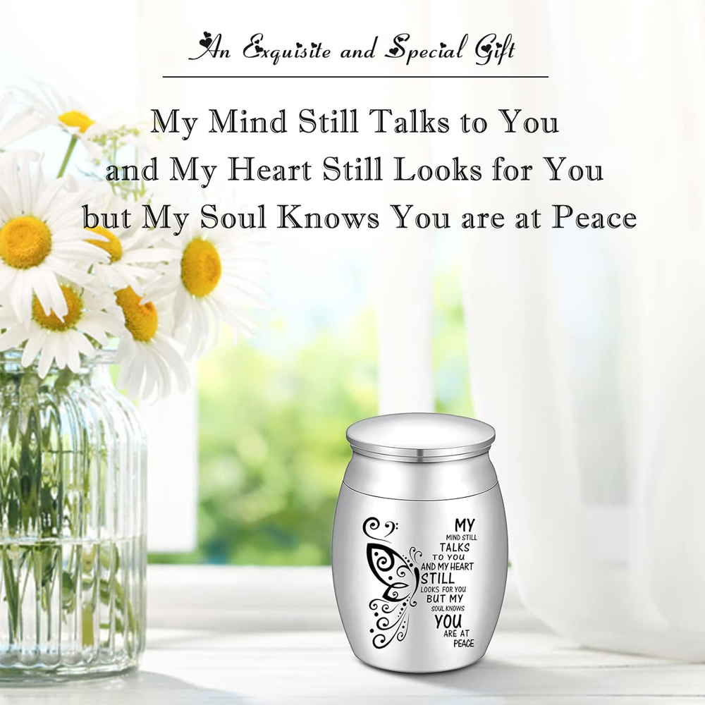 1.57 Inches Small Keepsake Urn for Human Ashes Butterfly Mini Urn Ashes Holder - Picture 15 of 36