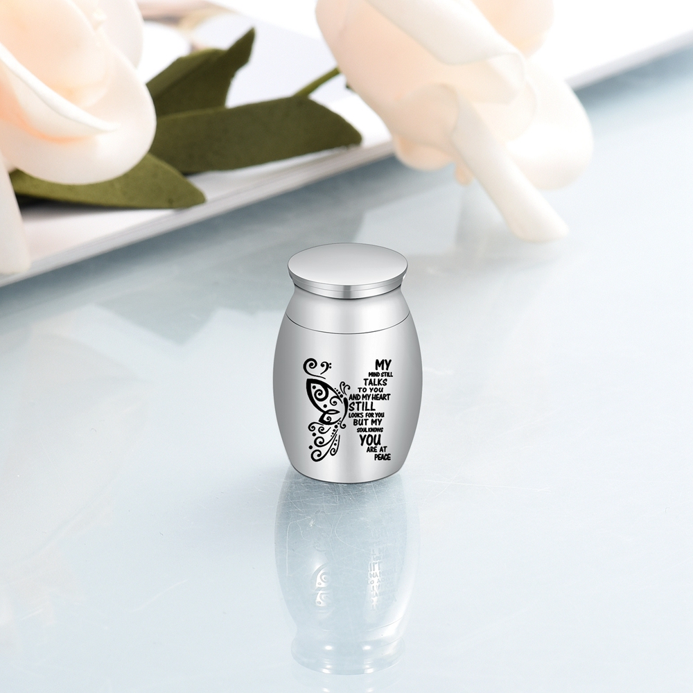 1.57 Inches Small Keepsake Urn for Human Ashes Butterfly Mini Urn Ashes Holder - Picture 21 of 36