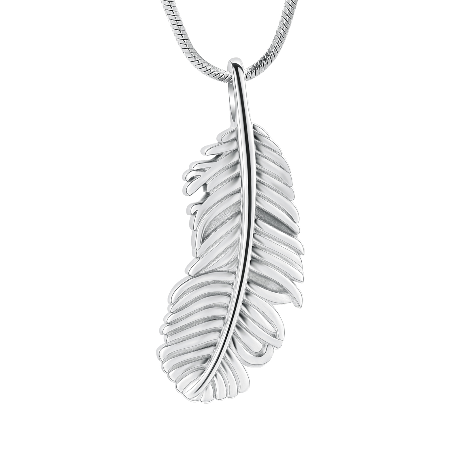 Guardian Angel Feather Urn Pendant Cremation Jewelry for Ashes Memory Necklace