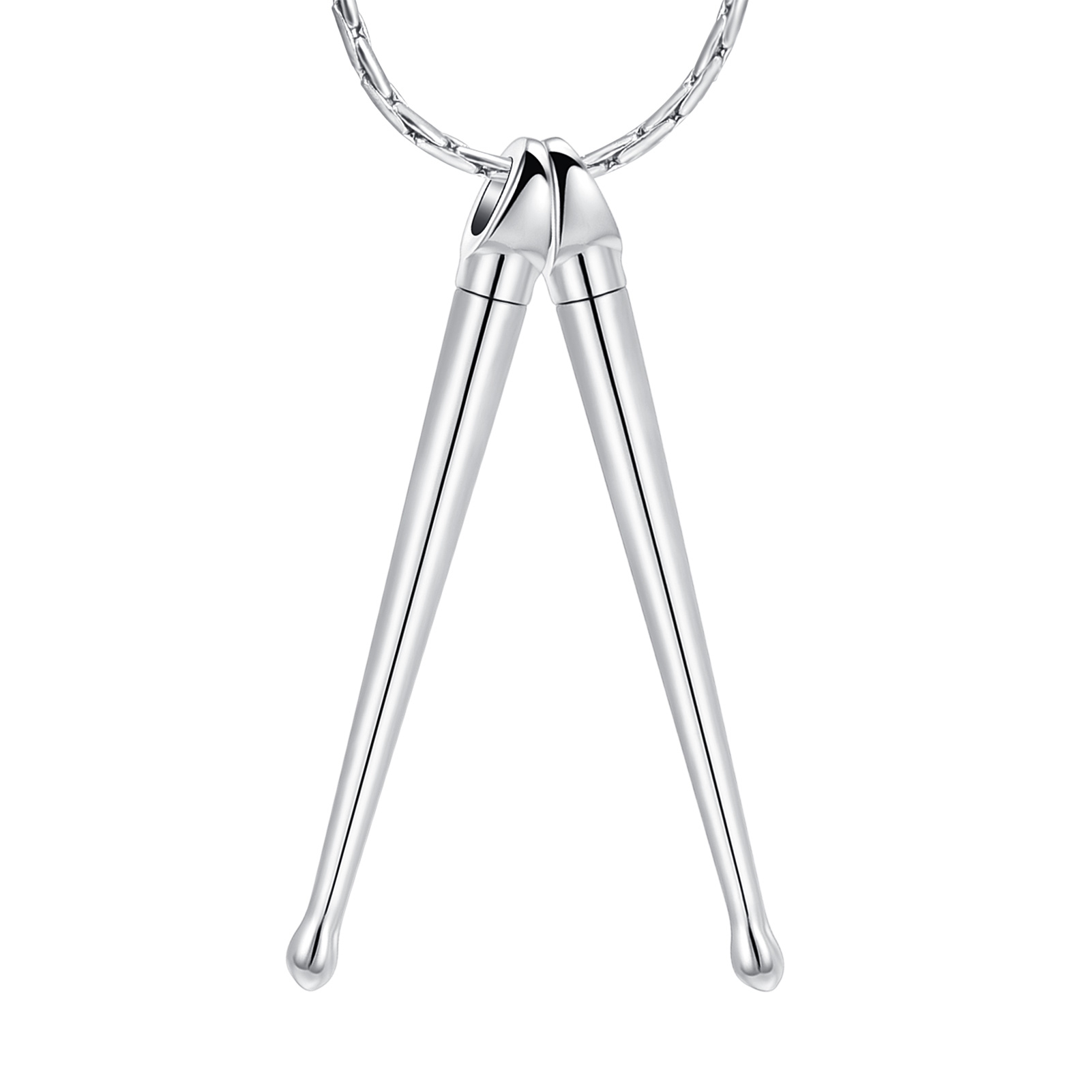 Drumsticks Urn Pendant Necklace for Ashes Hair Perfume Keepsake Memorial Jewelry