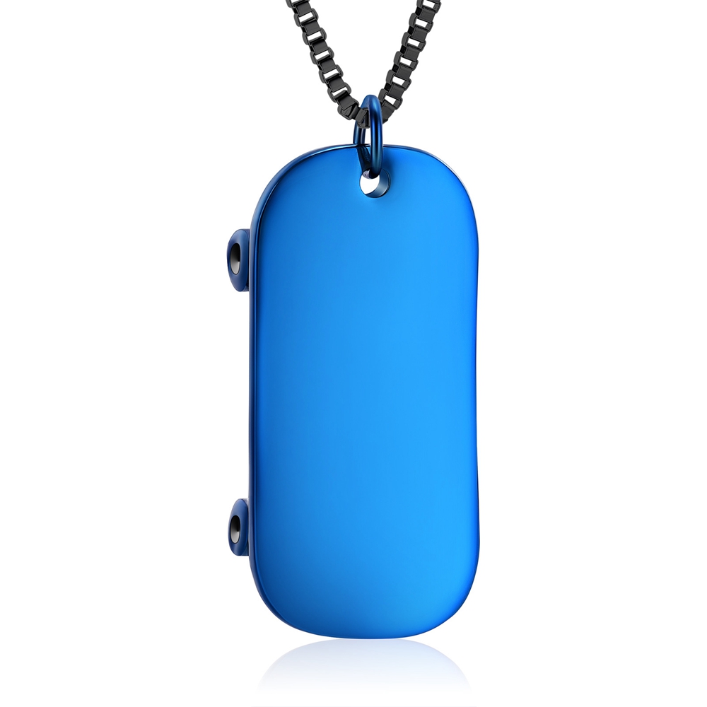 Skateboard Urn Pendant Necklace for Cremation Ashes Keepsake Memorial Jewelry